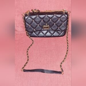 Badgley Mischka Diamond Quilted Leather Stud Handbag